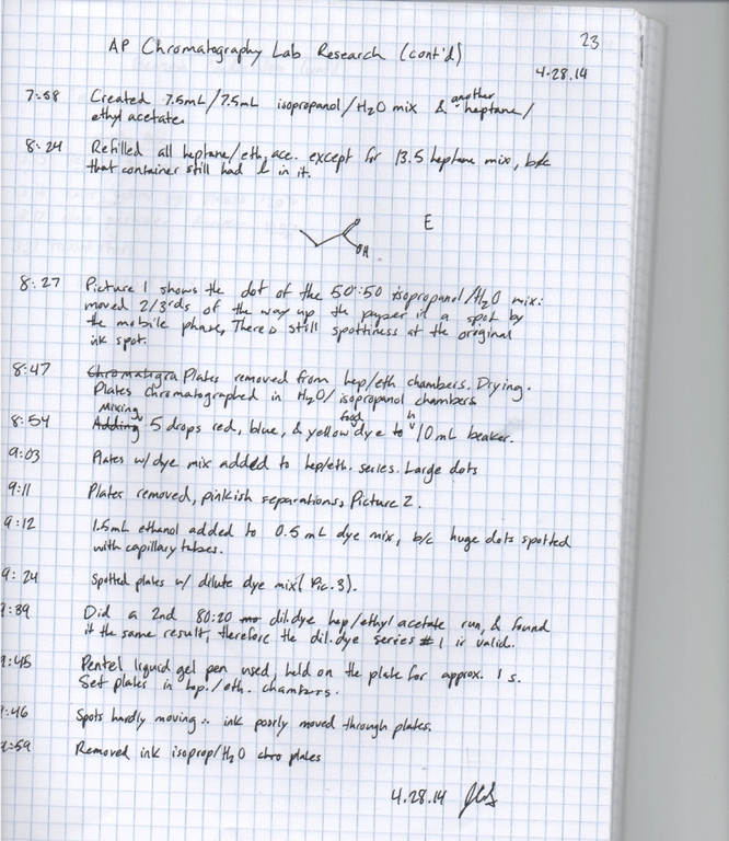 Chromatography research notes page 3